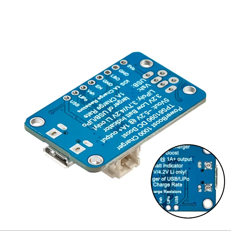 A96T 2465 스팟 충전식 모듈 5V Lipo USB 부스트 1A 충전기 Powerboost 1000 전자 제품용 휴대용 충전 솔루션