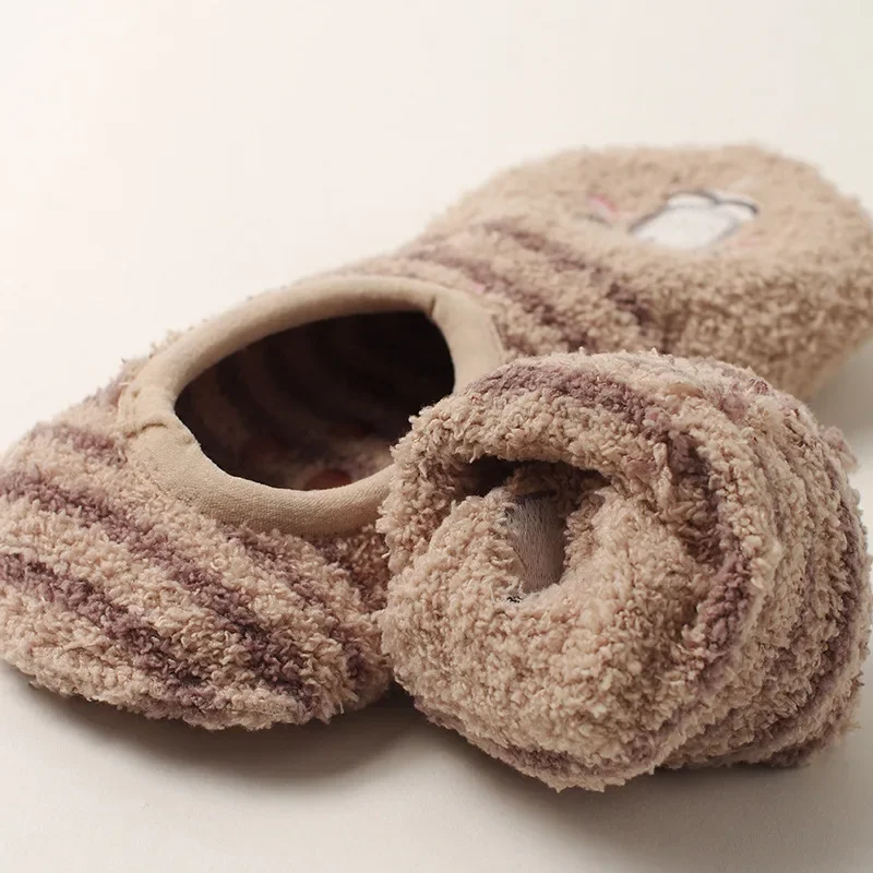 Cute Cartoon Women Girls Fluffy Bed Socks Xmas Gift Anti slip Winter Thick Warm Slipper Coral Fleece Socks Indoor Floor Hosiery 6