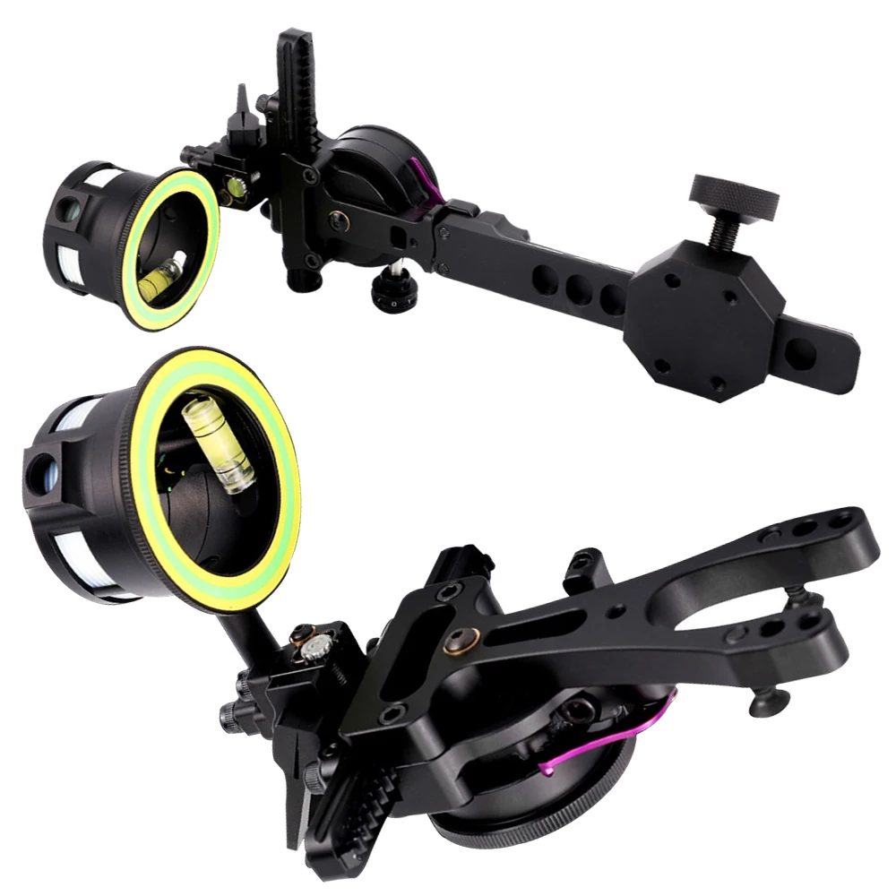 Archery Bow Sight Long Pole single needle Sight 6061 Aluminum Structure for Compound Bow Hunting Acc