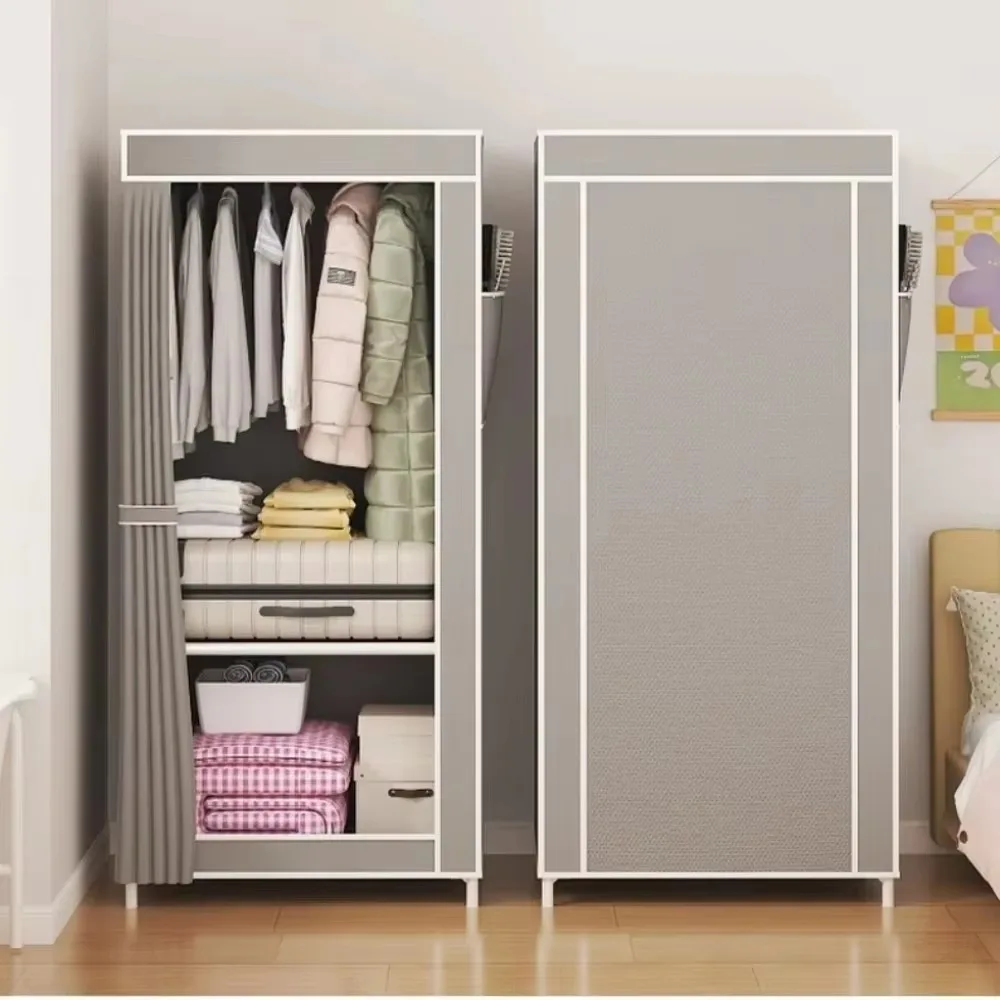 Simple Wardrobe Foldable Dustproof Storage Cabinet Household StudentS Bedroom Minimalist Wardrobes Non Woven Closet Organizer 4