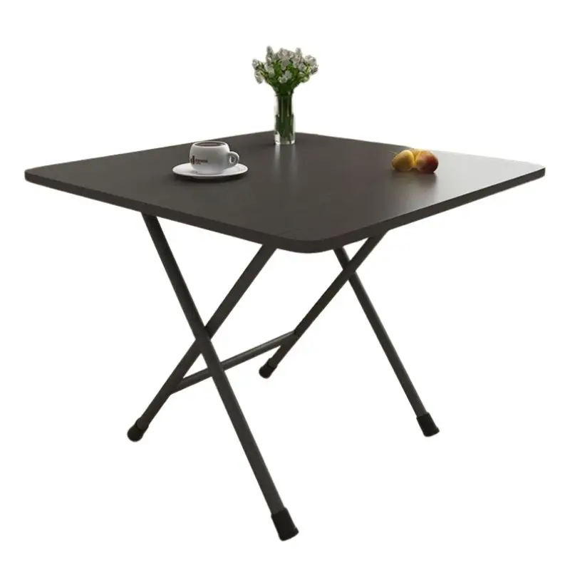 Modern Black Dining Table Portable Outdoor Travel Simple Dining Table Folding Small Table  Bed Dining Table Furniture Home