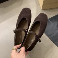 Bailamos Brand New Women Flats Round Toe Shallow Slip On Ladies Casual Ballet Shoes Soft Leather Eelgant Dress Shoes Mujer Size - Image 5