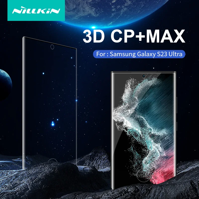 

Ультра закаленное стекло для Samsung Galaxy S23 3D CP + MAX Arc Edge полное покрытие противовзрывная пленка для S23 Ultra стекло Nillkin