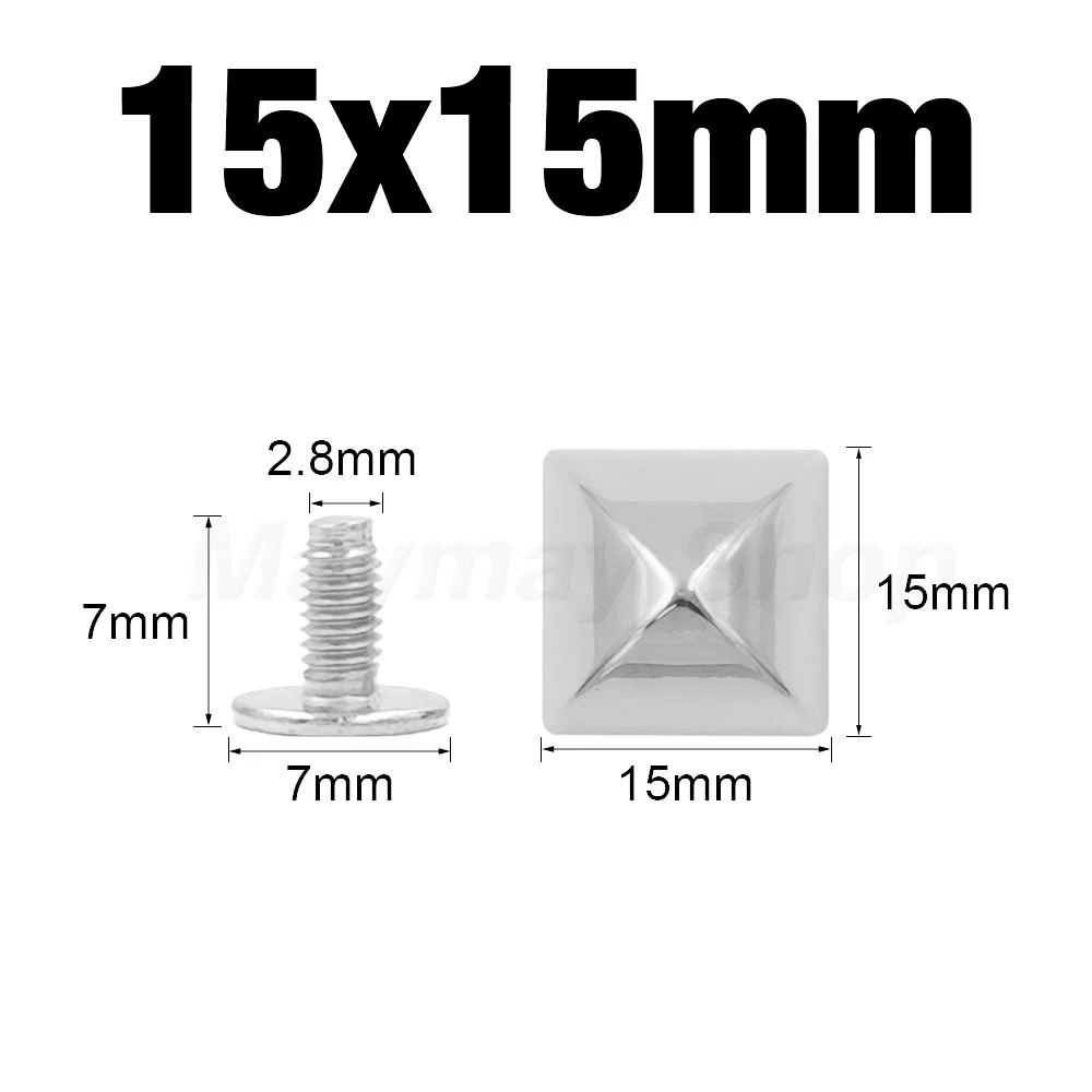 Metal Silver Bullet Spikes Rivets for Punk Rock Fashion and Leather Craft Accessories