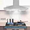 Wall Mount Range Hood 30 inch with Ducted/Ductless Convertible Duct, Stainless Steel Chimney-Style Over Stove Vent Hood 2