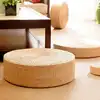 Hot 40cm*40cm Handmade Woven Natural Straw Round Pouf Tatami Cushion Floor Japanese Style Cushion Home Textile 6