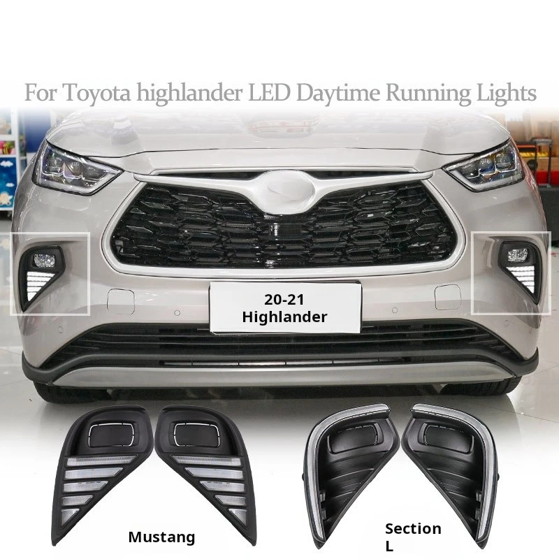 

Suitable For 20-21 Toyota Highlander Daytime Running Light Turn Signal Led Daytime Running Light Front Fog Light Assembly Modifi