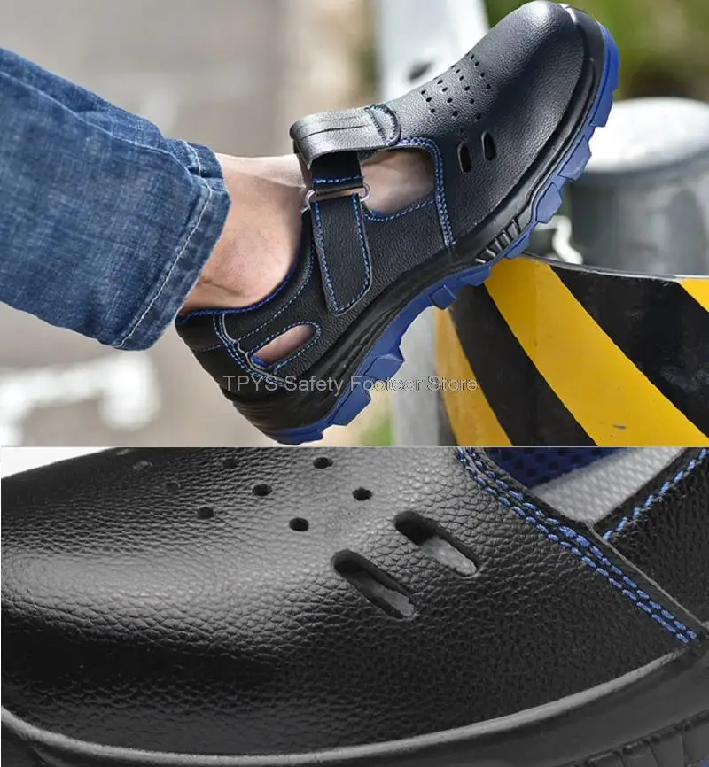 Safety Shoes Men Summer Breathable Work Shoes Steel Toe