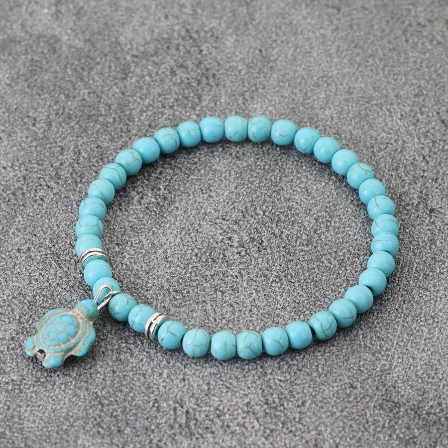 Bohemian Howlite Stone Beach Bracelet for Men and Women