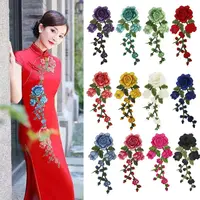 Colorful Floral Embroidered Iron-On Patches – DIY Long String Flower Appliques for Jackets, Jeans, Clothes, Bags & Crafts - Image 4