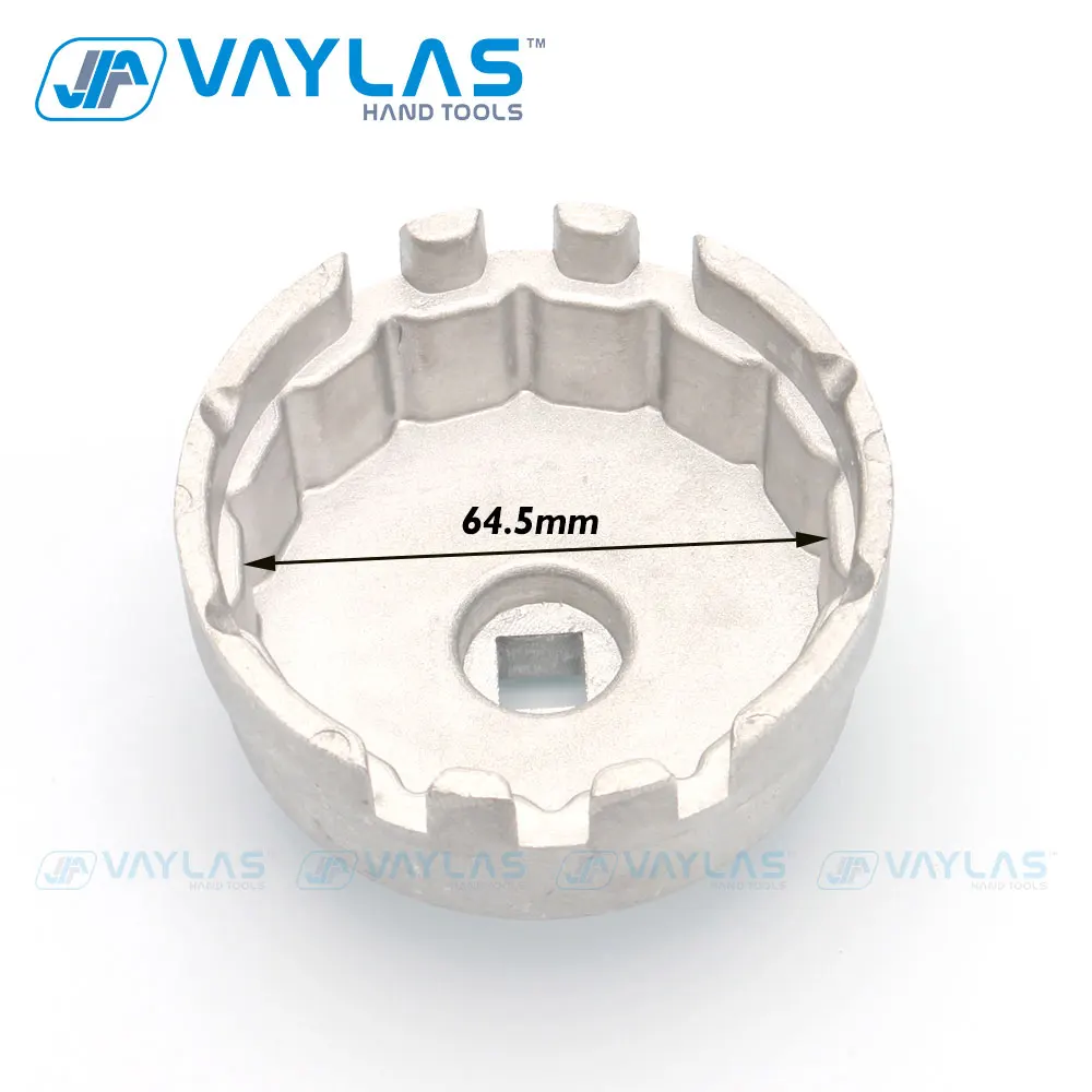 오일 필터 렌치 캡 14 플루트 64.5mm 내부 직경. Lexus Toyota용 오일 필터 제거 도구 3/8 정사각형 드라이브 범용