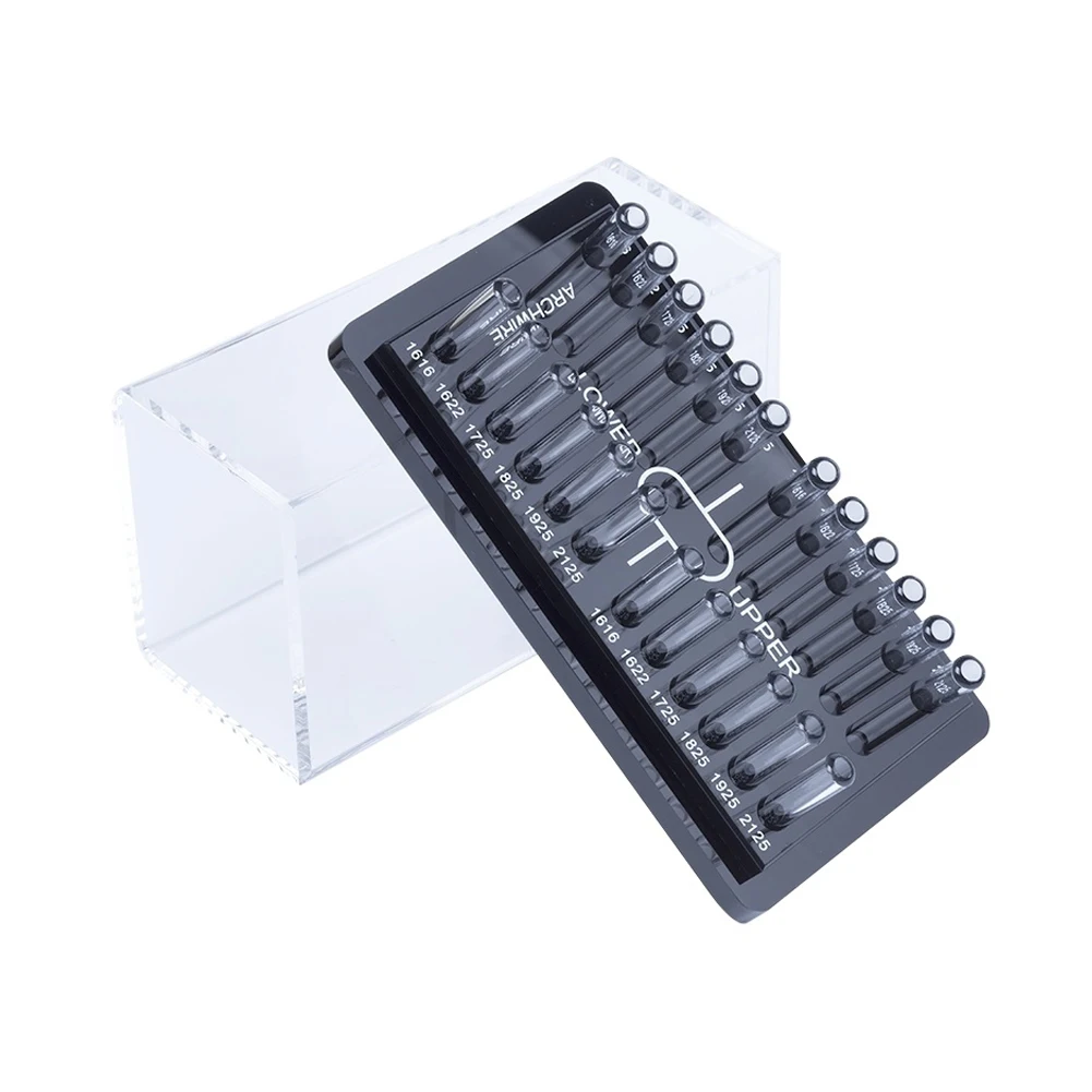 Materiale Dentale Ortodontico Odontoiatria Arch Wire Storage Box Dispenser Acrilico Scatola Di Posizionamento Round Wire Organizer Case Laboratory