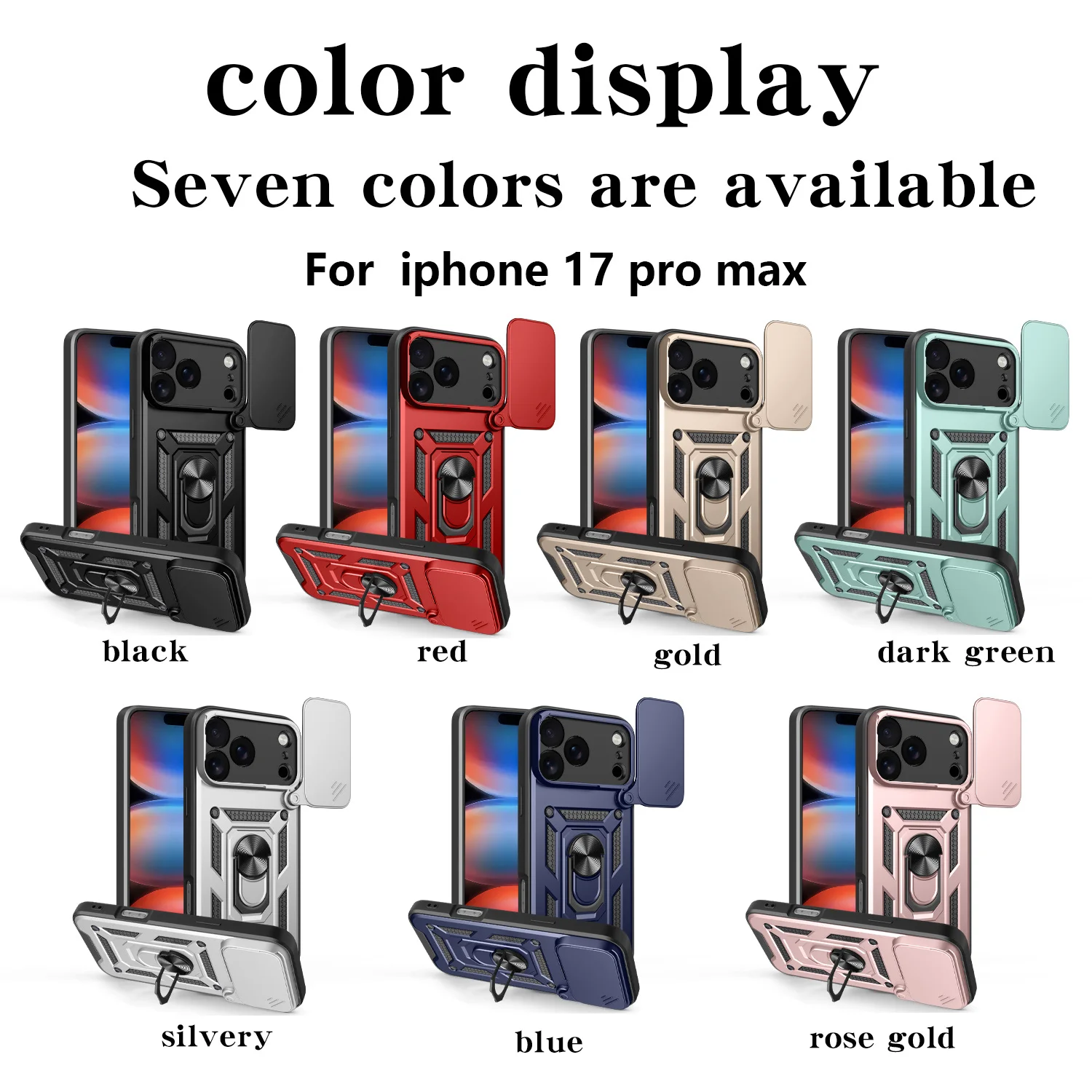 Luxurious Magnetic Holder Phone Case with Shockproof Armor Design
