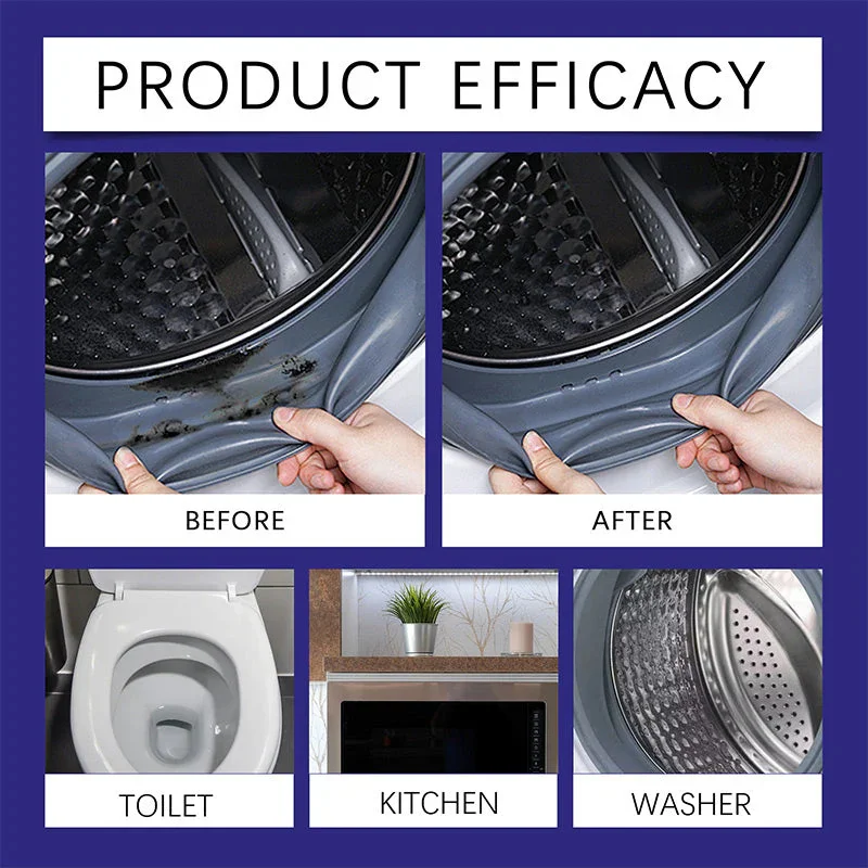 Mold & Stain Remover Gel Quick Acting Stain Remover Gel Stain Cleaner with Brush for Bathroom Washing Machine Refrigerator Strip