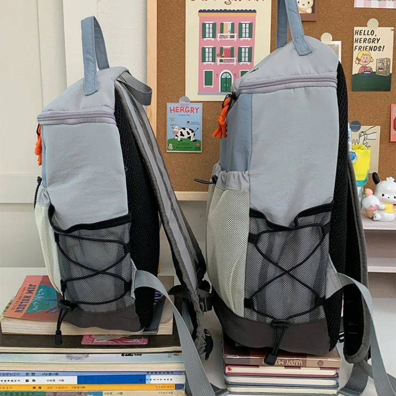 New Korean Style Ultra Light Nylon Backpack Outdoor Travel Bag Large Capacity Waterproof Hiking Pack Cute Rucksack