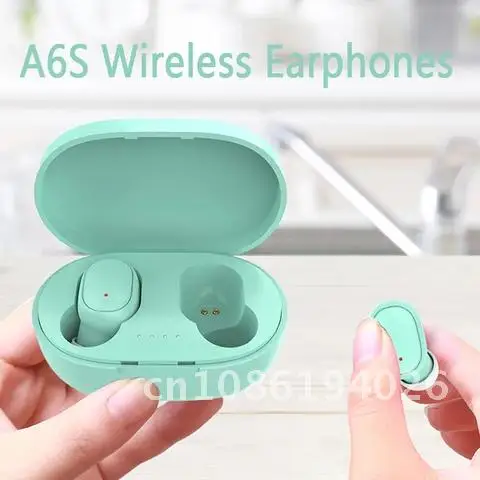 

A6S Wireless Earphones With Microphone Bluetooth-Compatible Sports Headset With Charging Box In-Ear Touch Control Mini Earbuds