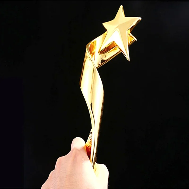 Customized Resin Trophy, Academy Sports Souvenirs, Gold Awards, Gold-Plated Souvenir, Craft Cup, 29cm, 30cm,31cm Home Decor, 1Pc