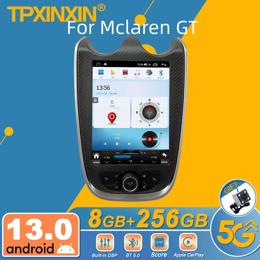 Per Mclaren Gt Autoradio Android Ricevitore Stereo 2Din Autoradio Lettore Multimediale Gps Navi Head Unit Screen