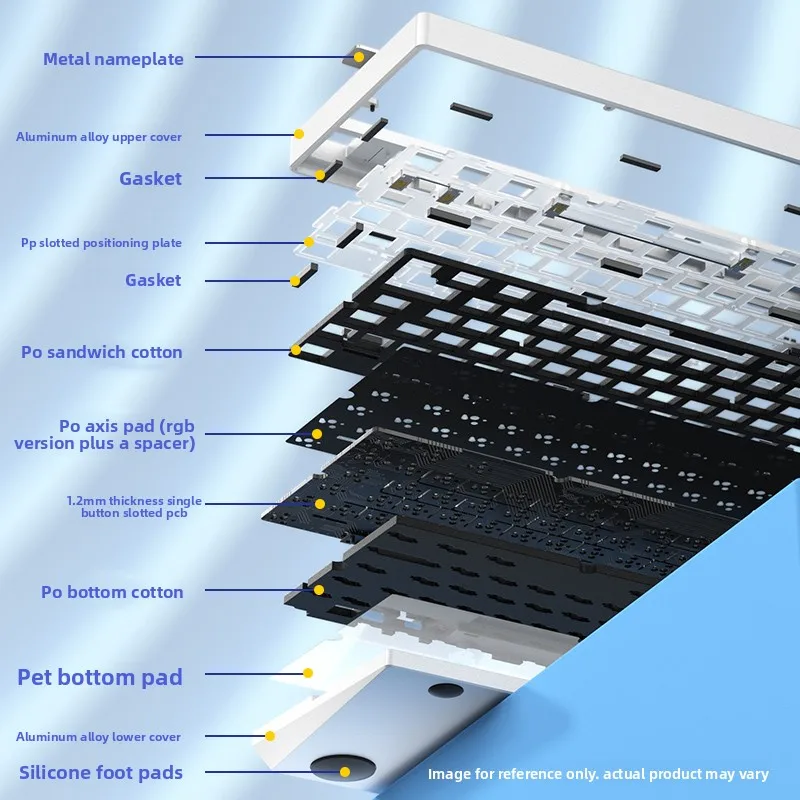 LEOBOG Hi75 알루미늄 기계식 키보드 키트 가스켓 핫스왑 75% 레이아웃 유선 RGB 노브 HiFi 사운드 커스텀 게이밍 PC 키보드