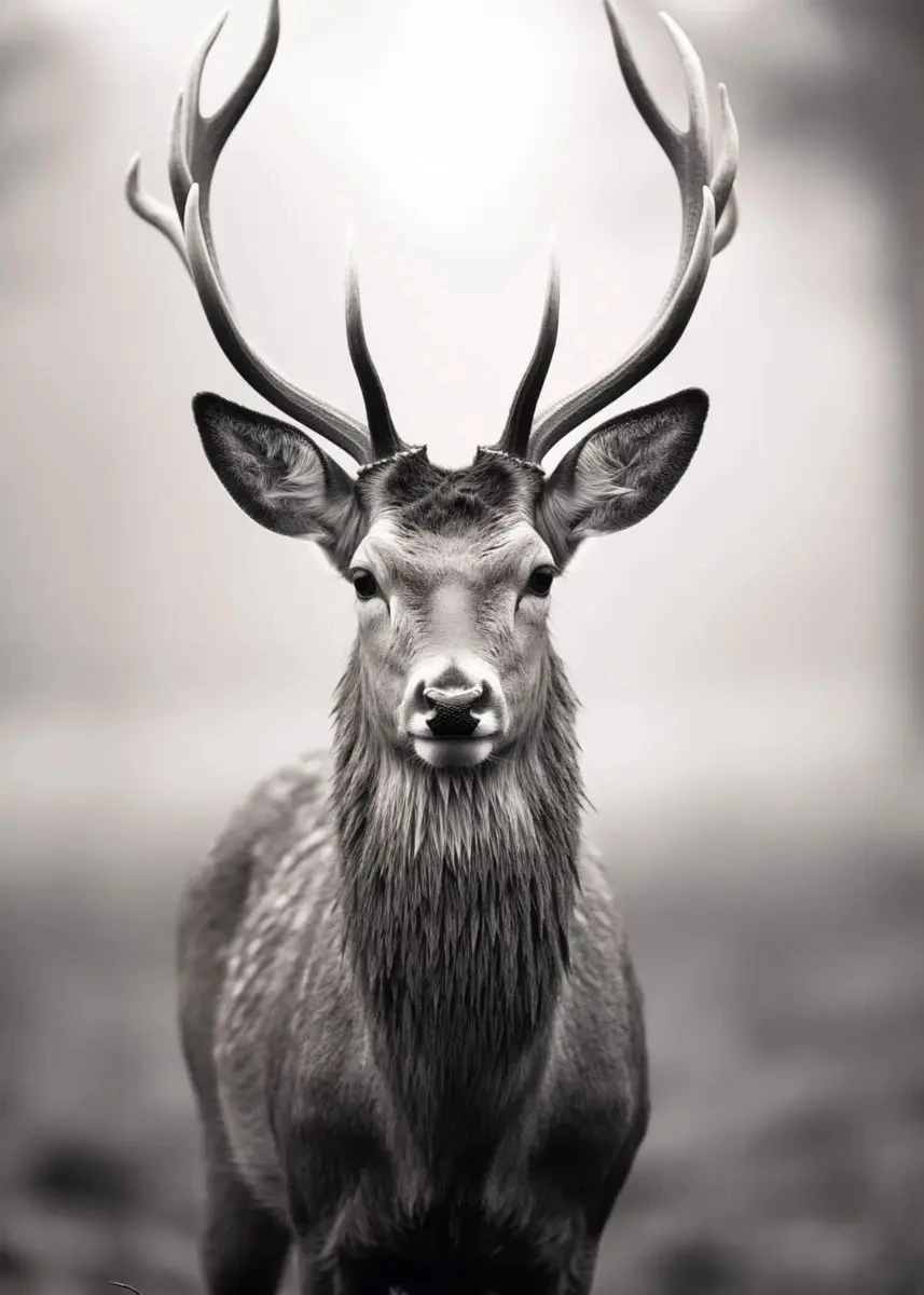 Monochrome Wildlife Canvas Art Prints
