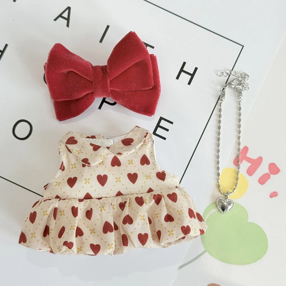 Labubu Energy Series Red Checkered Dress & Purple Cardigan Set