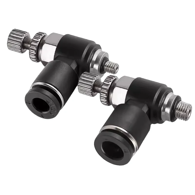 3mm 4mm 6mm To M3 M4 M5 M6 Air Speed Control Valve Hose Tube One Touch Air Pneumatic Pipe Fitting Push In Quick Connector