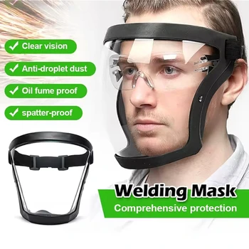 Maschera di protezione da lavoro Protezione facciale trasparente Maschera per il viso Maschera protettiva per il riscaldamento esterno Utensili da cucina per la casa Maschera a pieno facciale