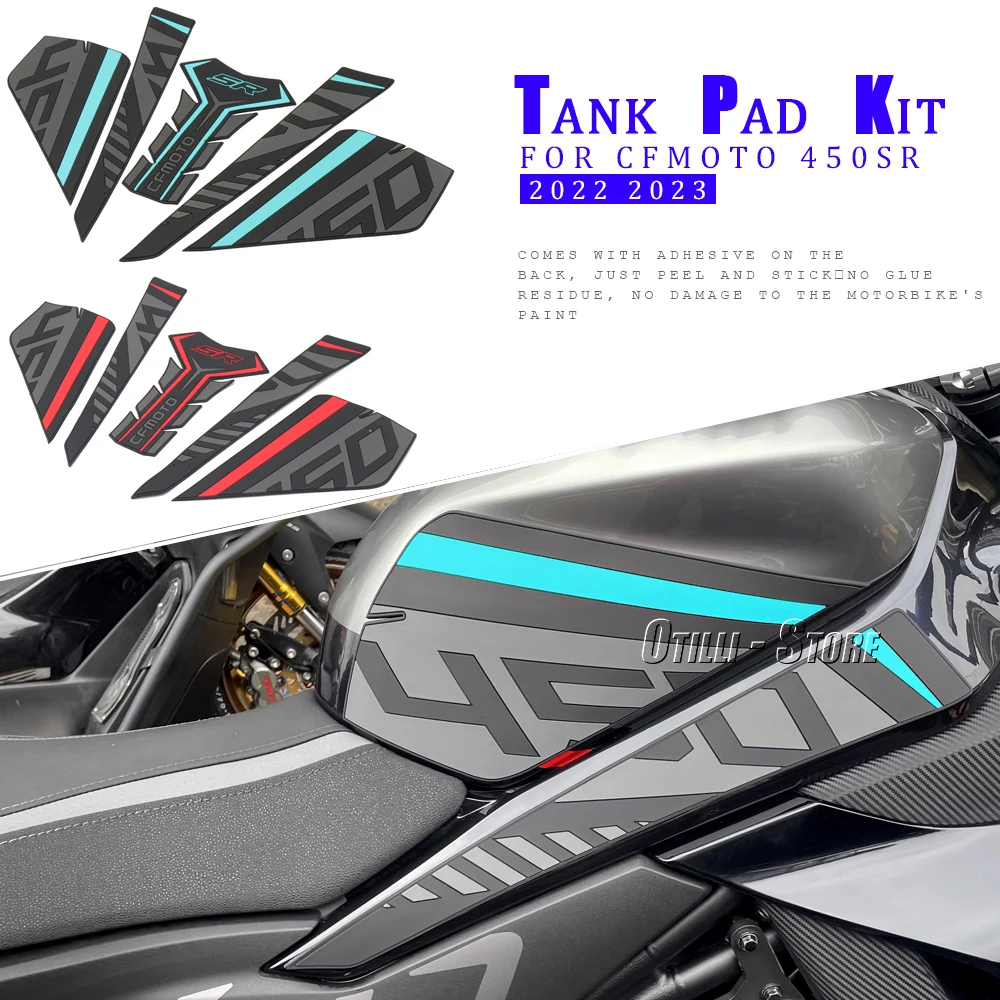 

2022 2023 For CFMOTO 450SR 450 SR 450sr New Motorcycle Side Fuel Tank pad Tank Pads Protector Stickers Knee Grip Traction Pad