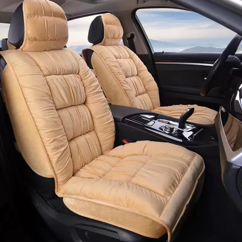 

Новое зимнее Новое короткое плюшевое автомобильное сиденье полностью закрытое нескользящее сиденье в комплекте товары для интерьера автомобиля