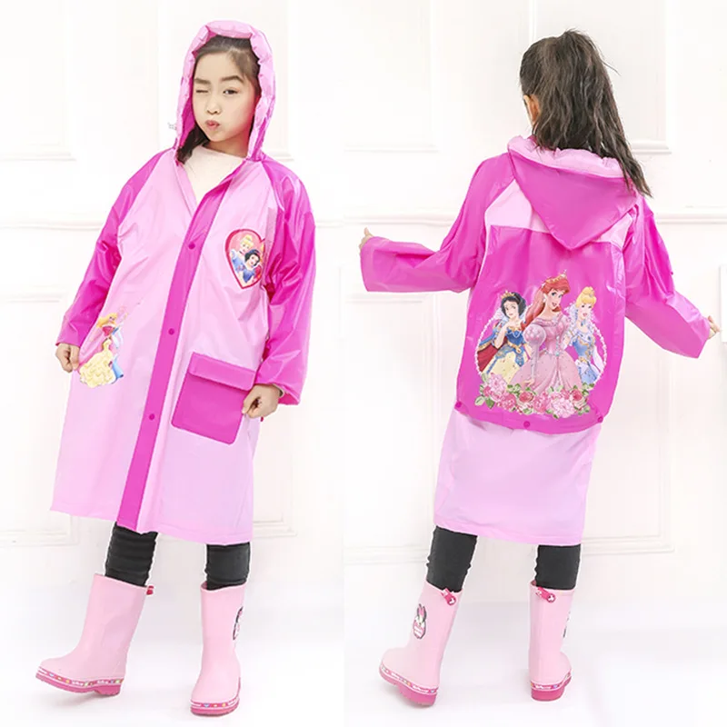 Disney Raincoat for Children Cartoon Frozen minnie mickey Kids Rainproof Poncho,raincoat poncho