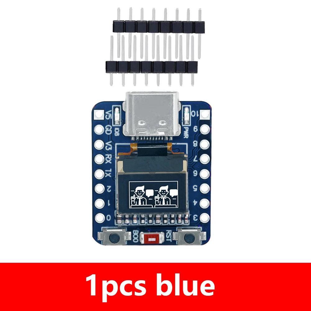 ตัวเลือกสินค้า 1 ~ 4PCS MINI ESP32-C3 บอร์ดพัฒนา 2.4G Wifi 4 BT โมดูล 0.42 นิ้วจอแสดงผล OLED 4MB แฟลชเสาอากาศเซรามิค USB Type-C