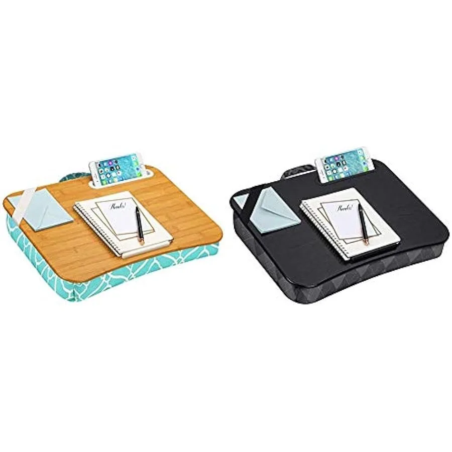 LapGear Designer Aqua Trellis Lap Desk with Phone Holder