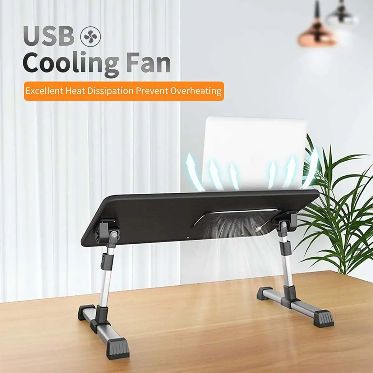 Computer Desk Portable Folding Laptop Stand Holder Study Table Desk Cooling Fan Foldable for Bed Sofa Tea Serving Table Stand подставка для ноутбука moftadhesive cooling stand ms006g 1 gy