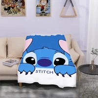 Stitch Roboca Poly Black Pink Plaid 200 X220 Microfiber Blanket Sofa Custom Cobija Original Corinthians Shirt Curious George 1