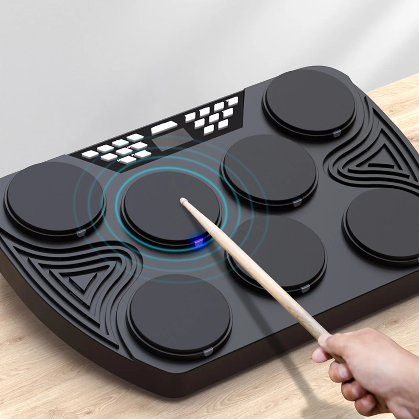 Electronic Drum Set Practice Pad Digital Midi Drum Pads Speaker Pedals Sticks with Drumsticks