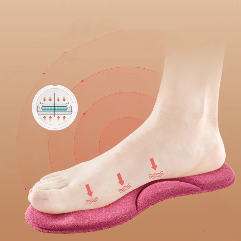 2pcs Warm Insoles Sweat-absorbent Breathable Plush Thickening Plush Super Soft Cotton Pad Rfor Men and Women Sports Insoles