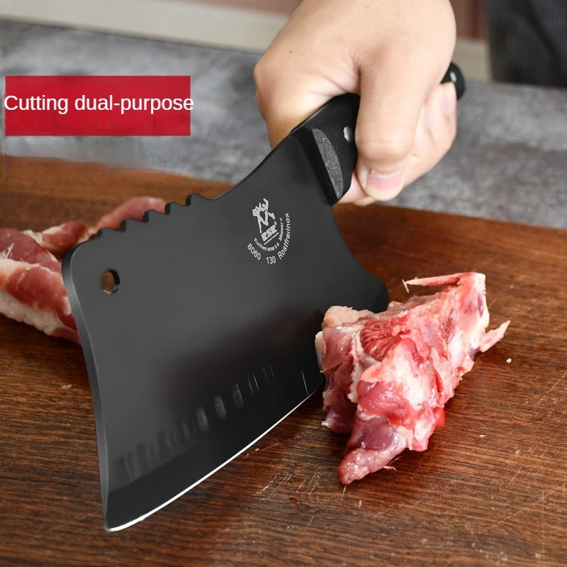 

Нож двойного назначения, нож мясника высокой твердости, кухонный нож шеф-повара для измельчения костей, инструменты для нарезки мяса, овощей, мясника