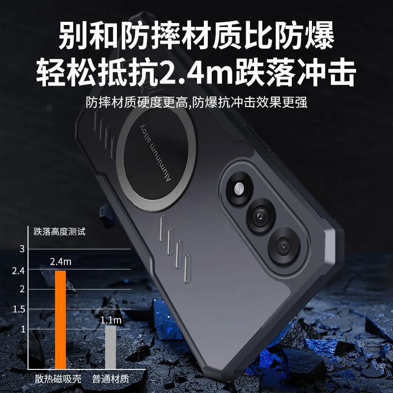 Graphene Heat Dissipation Transparent Cooling Phone Case with Dragon Totem Design