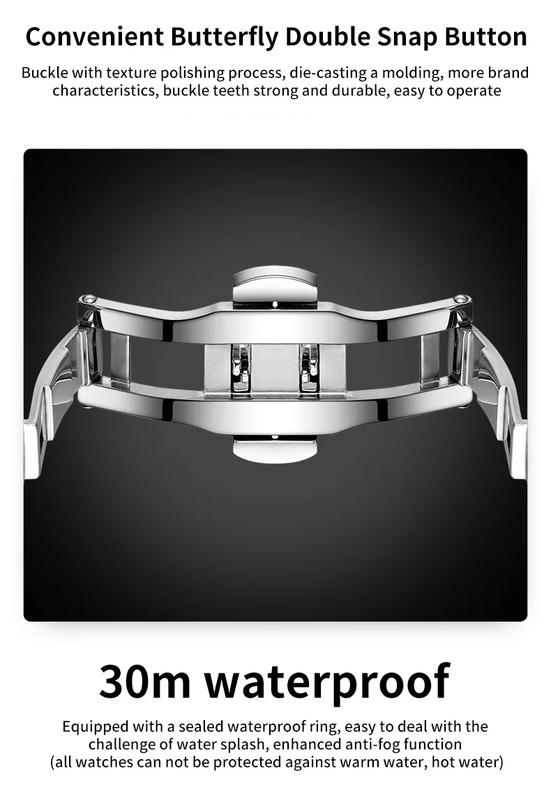 Orologio OLEVS dettagli costruttivi