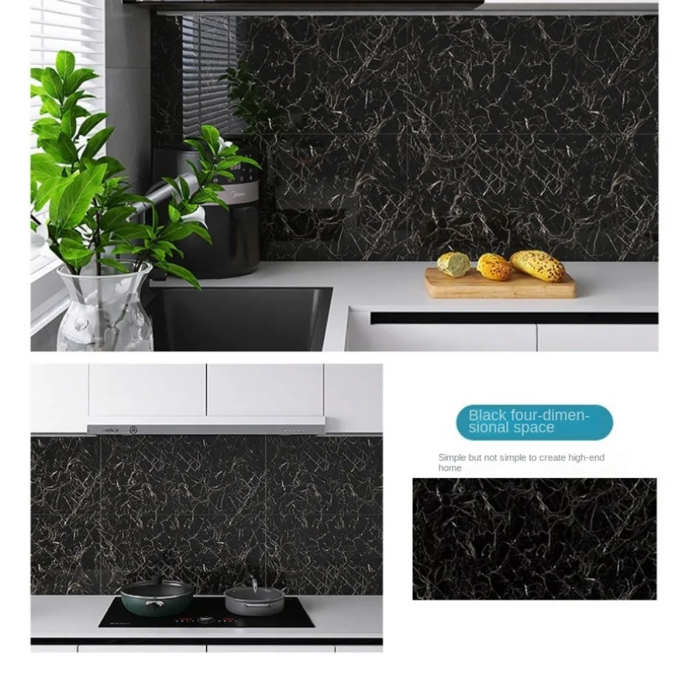 Waterproof PVC Marble Wall Stickers for Kitchen Decoration