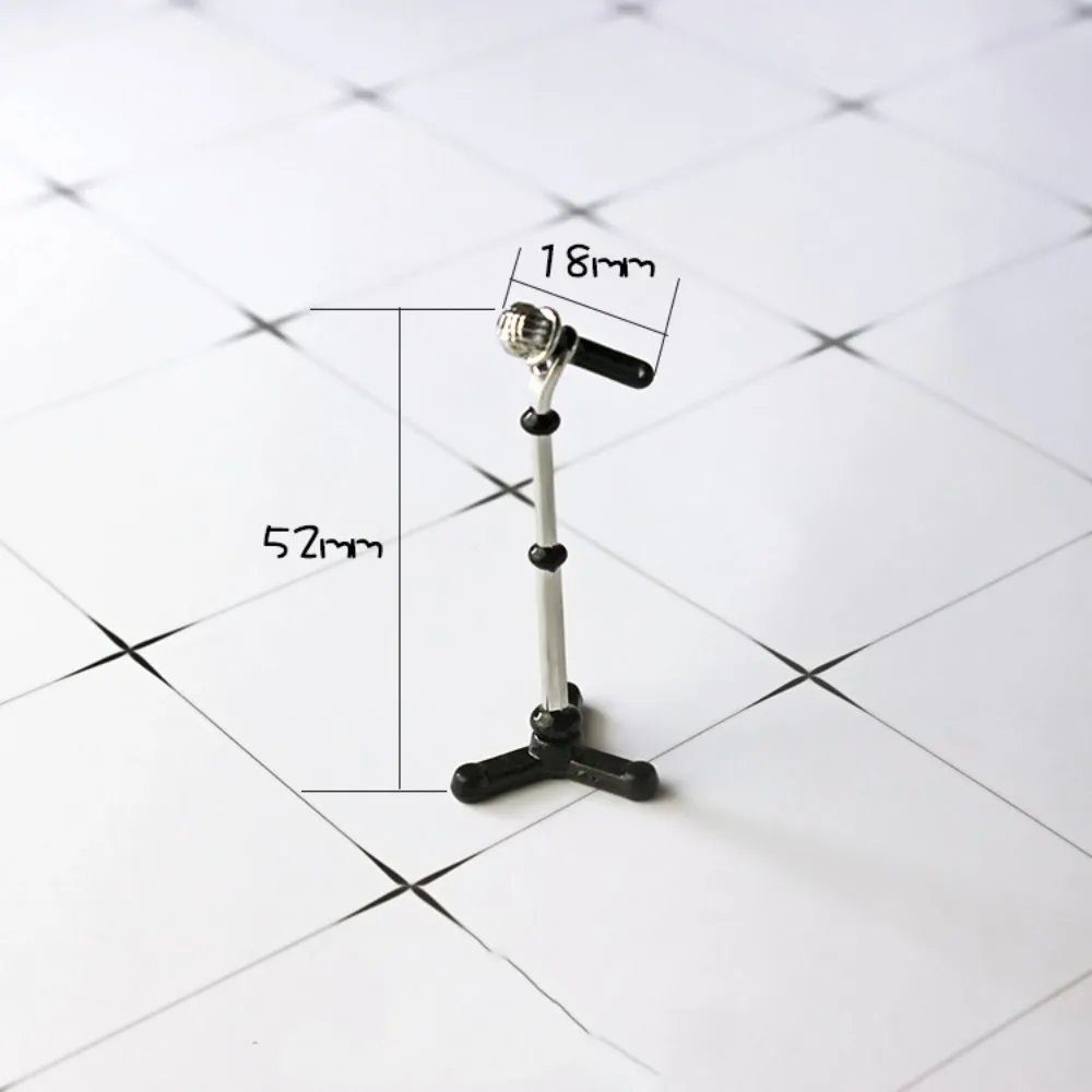 Micro Landscape Microphone Stand Alloy Furniture Mini Microphone Model Vintage 1:12 Scale 1:12 Dollhouse Accessories