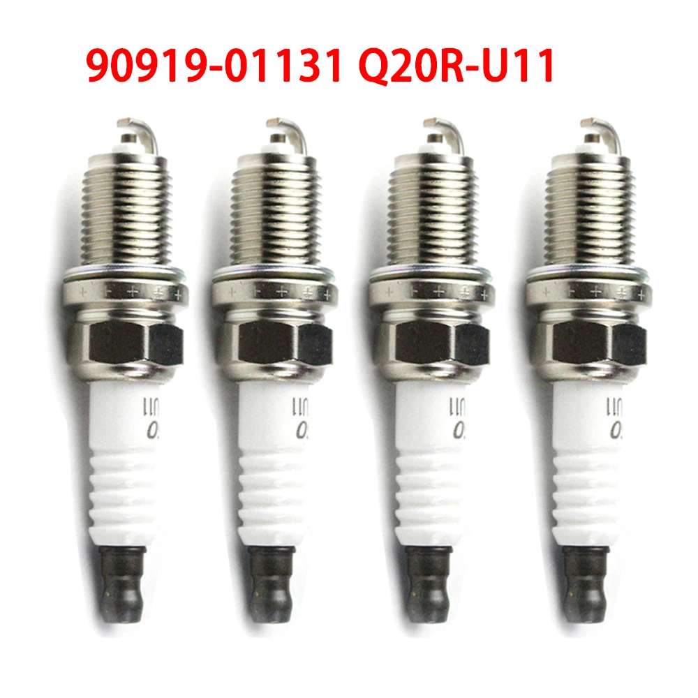 

4/6Pcs 90919-01131 Q20R-U11 Spark Plug Candle for Toyota Camry Corolla RAV4 Paseo MR2 Yaris Celica Carina Avalon Harrier 3S-FE