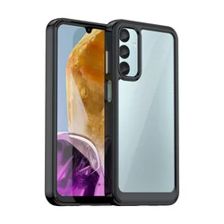 Durable Transparent Shockproof TPU Protective Case for Galaxy M44 5G (Black)