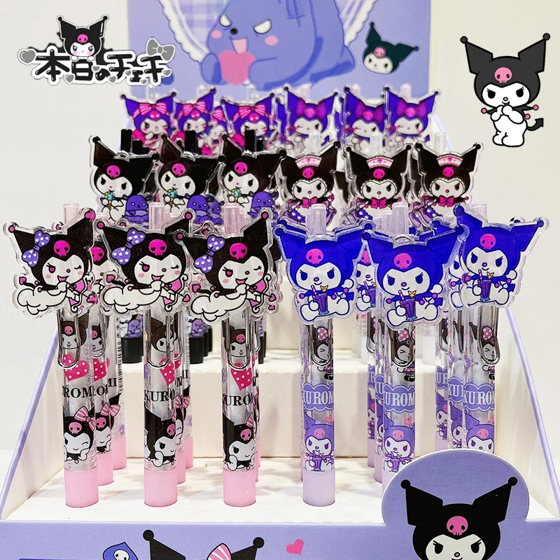 

54Pcs Kawaii Sanrio Neutral Pen Kuromi Anime Cartoon Cute Gel Pen Office Student Supplies Stationery Wholesale Girls Toys Gifts