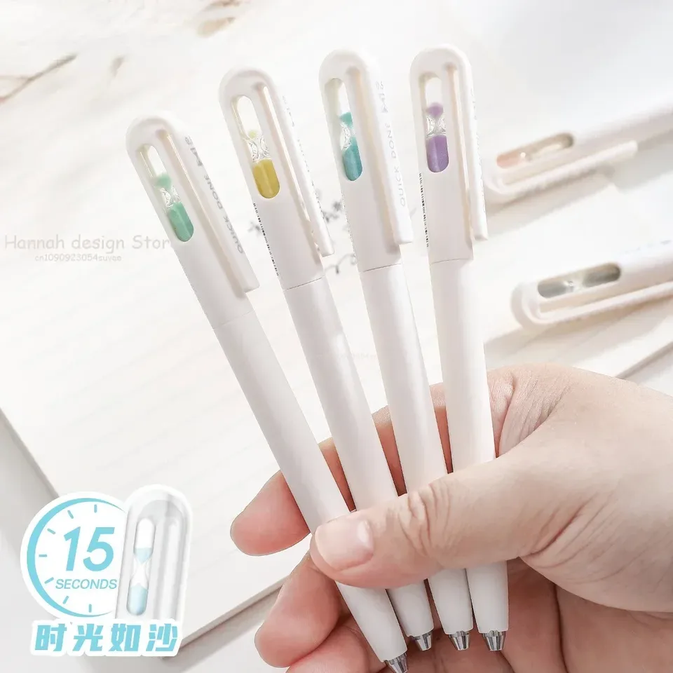 Drifting Bottle Double Bead Neutral Pen Speed Drying Rotation Neutral Pen Hourglass Brush Question Signature Black Pen