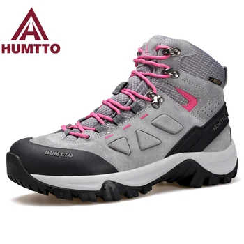 humtto outdoor waterproof men’s hiking shoes  winter mountain hunting boots climbing shoes women warm sports non-slip walking
