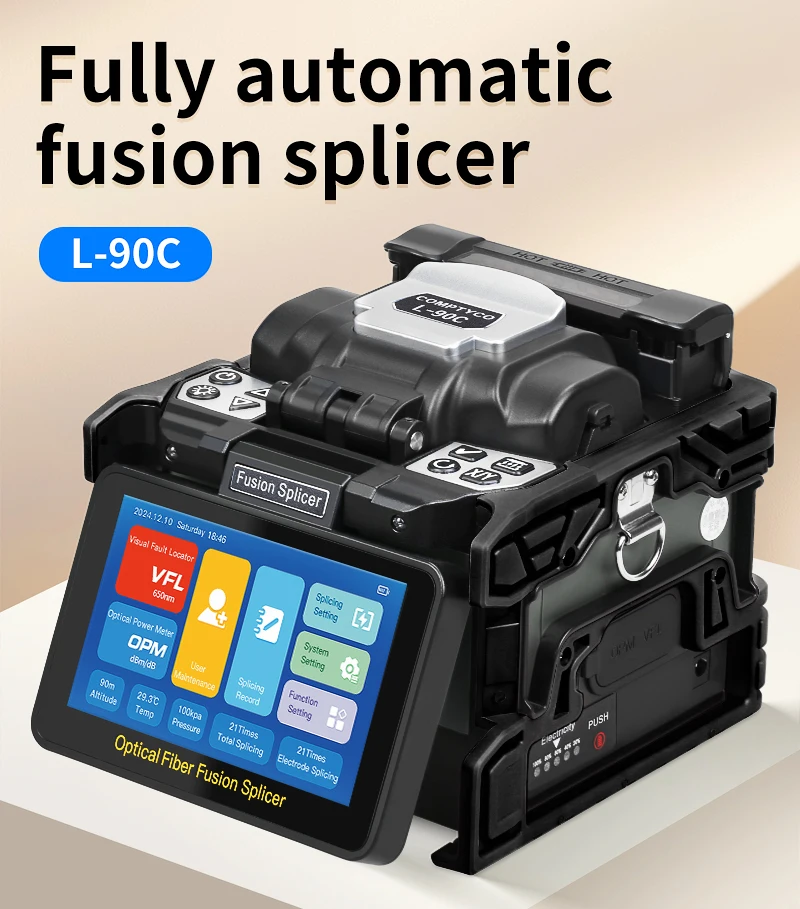FS-60E/L-90C Optical Fiber Fusion Splicer 6 Motor Touch Screen Multilingual SM M