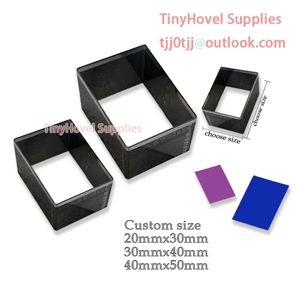 20mm-100mm 직사각형 강철 규칙 다이 컷, 가죽용 강철 절단 금형, 가죽 공예용 강철 펀치 커터