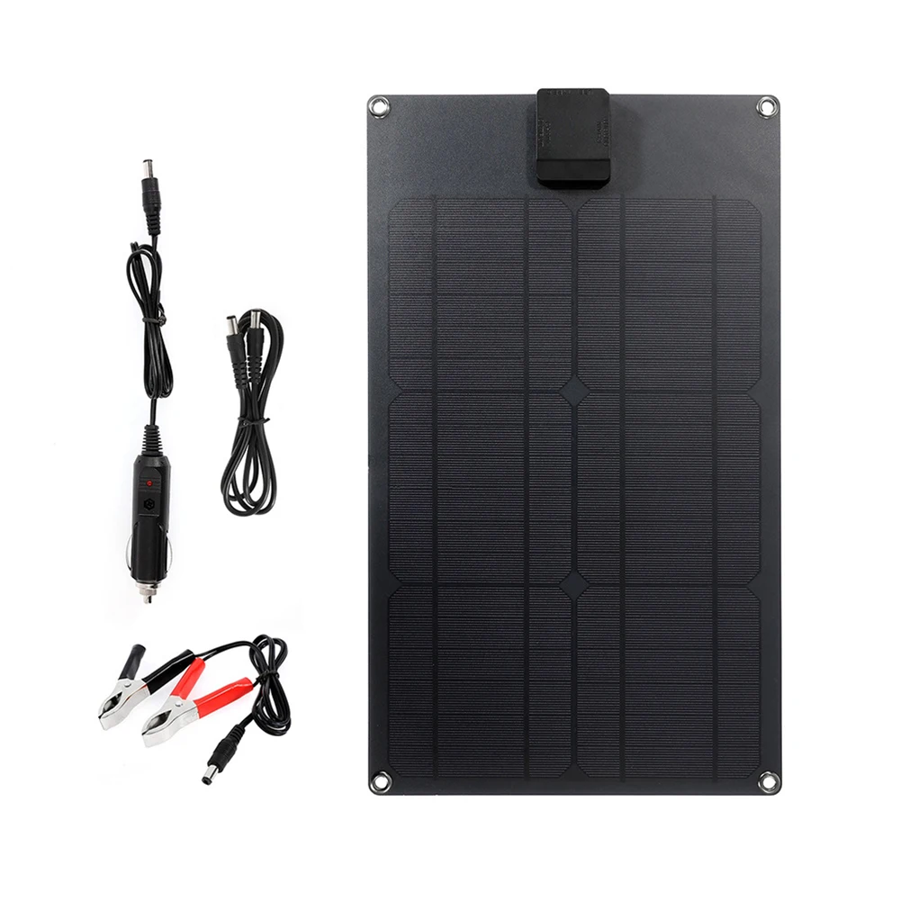 20W PD 5V 2A Max Solar Panel Car Charger Cable Solar Charger For Charge