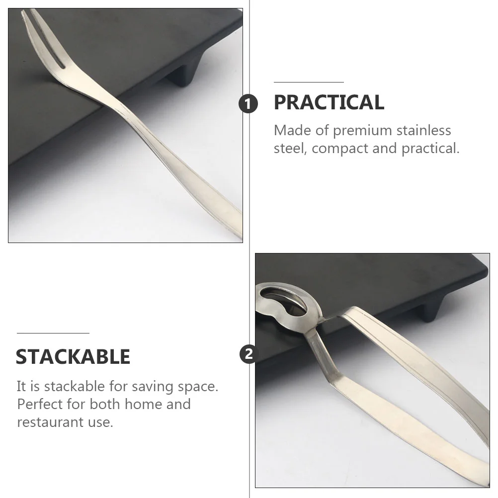 4 Pcs Stainless Steel Snail Tong Fork Set Kitchen Utensils Escargot Dining Tools Baked Home Garden Accessories